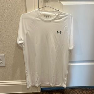 Under armour, white, small, 100% polyester